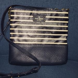 Kate Spade Navy/white stripe crossbody